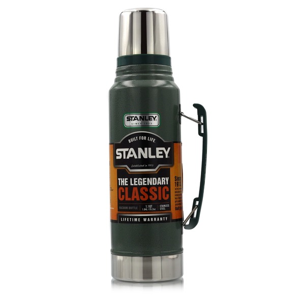 Stanley Other - Stanley Vacuum Bottle 1.1QT NEW Hammertone Green Stainless Steel Camping Work